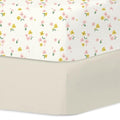 Little Grape Land Crib Sheets 2 Pack for Boys and Girls, Baby Neutral Crib Fitted Sheets for Standard Crib & Toddler Mattress, Super Soft Breathable Fitted Crib Sheet Set, Yellow Petal
