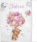 Personalized Baby Blanket with Name - Customized Soft Flannel Blanket for Boys & Girls (50x60 Inches) - Ideal Gift for Baby Shower, Birthday, Christmas, Newborn