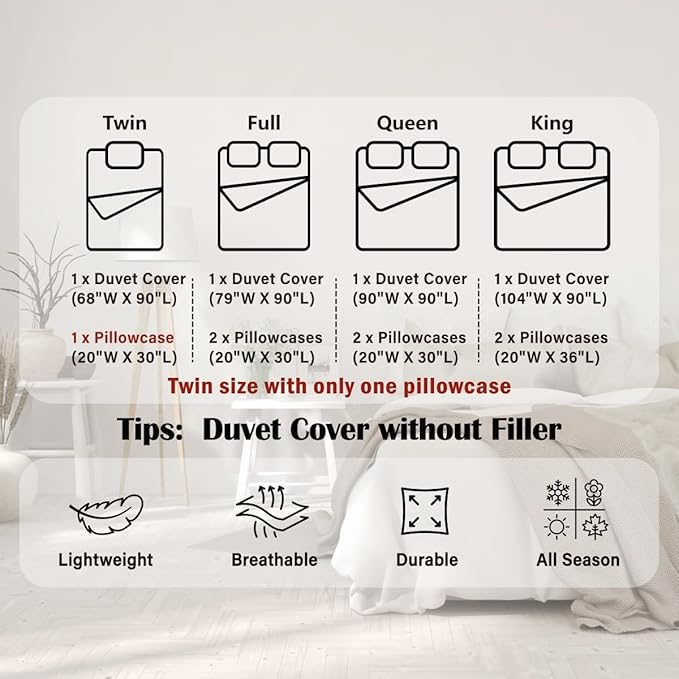 Manfei Cartoon Tree Duvet Cover Set Twin Size, Christmas Theme Bedding Set 2pcs for Kids Girls Adults, New Year Pink Plaid Comforter Cover Soft Polyester Quilt Cover with 1 Pillowcase,No Comforter