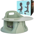 Upseat – The Original Ergonomic Baby Floor & Booster Seat with Tray, Developed with Physical Therapists for Upright Posture & Healthy Hip Development, 4–24 Months, Extra-Large Tray (Sage)