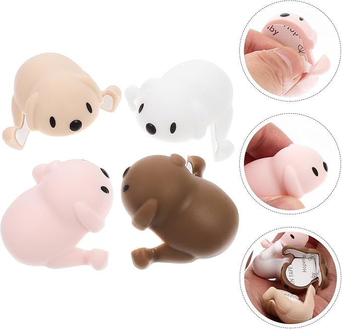 MERRYHAPY 4Pcs Animal Design Silicone Corner Protectors Soft Furniture Edge Guards for Tables Desks Chairs Safe Proofing Bumpers for Home and Nursery