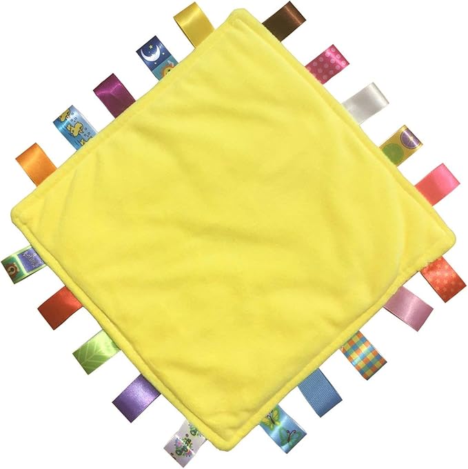 Inchant Colorful Ribbons Baby Taggy Blanket Comforter appese Towel, Flower Shape Kids Toddlers Security Blanket