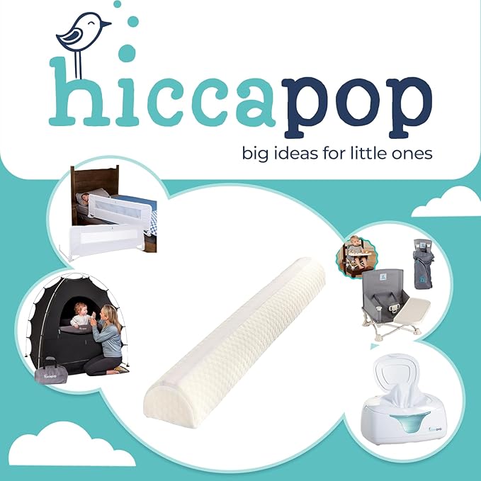 hiccapop [1-Pack] Toddler Bed Rail Bumper, Bed Bumper for Toddlers, Kids Foam Safety Bed Guard Rail for Toddlers, Bed Side Rail for Twin, Queen, King