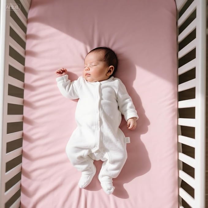 American Baby Company 2 Pack Fitted Crib Sheets 28" x 52", 100% Polyester Ultra Soft Microfiber, Gray/Pink, for Boys and Girls, Fits Crib and Toddler Bed Mattresses