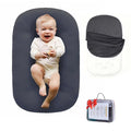 Baby Lounger 0-24 Months 100% Cotton,Soft & Breathable Tummy Time Mat for Newborn Infant Play Mat,Babies Essentials Gifts,Gray(Lounger Cover Included)