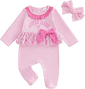 Twopumpkin My First Easter Outfit Baby Girl Newborn Bunny Onesie Ruffle Tulle Tutu Dress Romper Hooded Jumpsuit With Ear