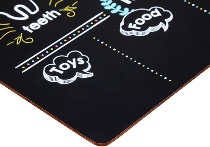 Blue Panda Baby Milestone Chalkboard - Monthly Photo Prop & Baby Growth Board - Birthday Milestones Board - Reusable Chalk Surface & Infant Tracker - 12 x 15.6 in, Vertical, Blue