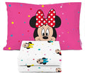 Sunny Side Up Disney Minnie Mouse Twin Sheet Set - 3 Piece Kids Bedding Set Includes Pillow Cover - Super Soft Rainbow Dots Microfiber Sheets