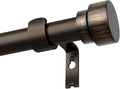 Dark Brown Curtain Rods for Windows 66 to 120 Adjustable Modern Curtain Rod 1 inch Diameter Heavy Duty with Decorative Finials for Living Room Bedroom Farmhouse Outdoor Patio