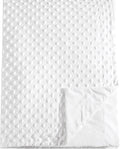david's kids Micro Fleece Minky Baby Throw Blanket for Boys Girls Neutral with Double Layer and Soothing Raised Dots, 50x60 Inches Breathable and Soft Lightweight Receiving Blanket for Newborns White