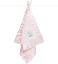 Little Giraffe Baby Blanket - Blanky - Soft Blanket with Satin Trim - Baby Stroller Blanket - Newborn Baby Essentials & Baby Gifts - 17 x 17 - Pink