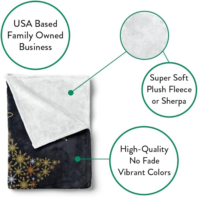 Plush Christmas Star Blanket Cozy Fall Throw Blanket Custom Winter Blankets Christmas Throws Santa Sofa Bed Throw Customized Soft Christmas (Fleece 60x80)