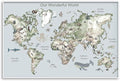 Educational Posters for Toddlers 1-3, Toddler Learning Poster for Kids Ages 3-5, World Map Canvas Print Nursery Preschool Homeschool Kindergarten Classroom Decor 12x18 Inch Unframed B