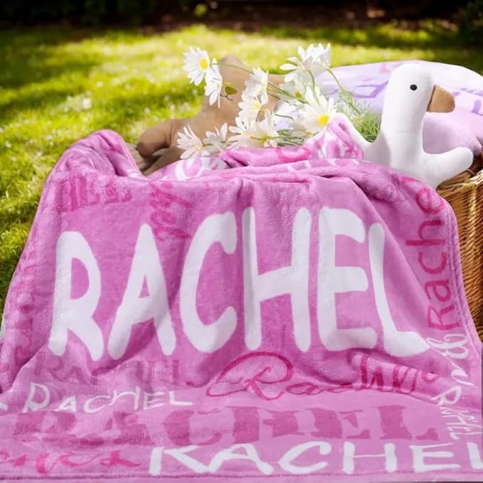 Ships Next Day, Personalized Blanket for Teen Boys Girls, Custom Blanket with Name Customized Flannel Throw Christmas Birthday Blanket Gifts for Kids or Adult