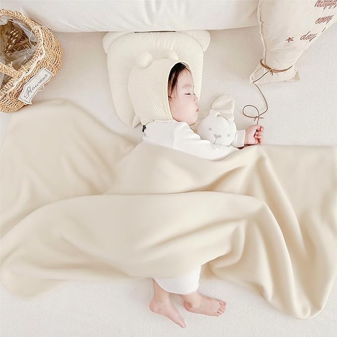 Organic 100% Cotton Multifunctional Blanket 47x47 Inches，Ultra-Soft for Baby & Home，Hypoallergenic, Machine Washable - for Travel, Nursery, Sofa & Camping