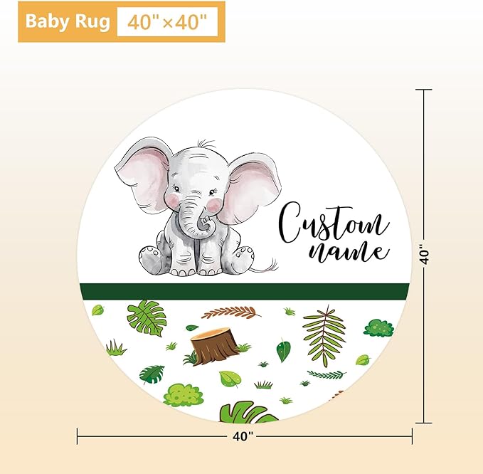 Personalized Baby Crib Set, 5 Pcs Baby Boy Crib Bedding Set, Custom Name Green Elephant Baby Crib Bedding Set Neutral, Double Layer Flannel Nursery Bedding Set, Infant Toddler Customized Gift