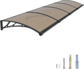 40''*160'' Window and Door Exterior, UV/Rain/Snow/Sunlight Protection Sheet,UPF 50+ Polycarbonate Overhang Canopy,House Overdoor Awnings for Door Entrance Outside/Patio/Porch/Deck