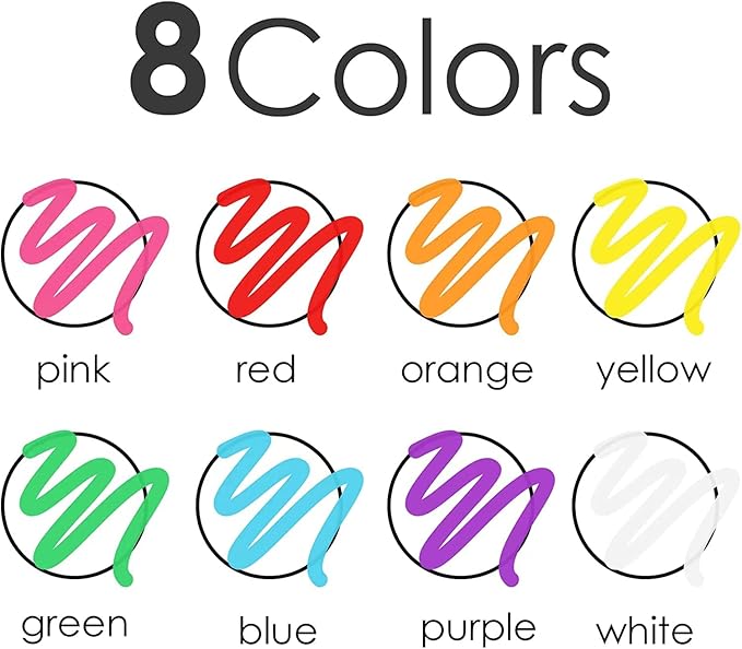 Timart Liquid Chalk Markers, 3mm Fine Tip Chalk Pens, 8 Colors Washable Window Markers for Chalkboard, Dry Erase Marker Pens for Car, Blackboard & Bistro, Non-Toxic,Wet Erase - Reversible Tip