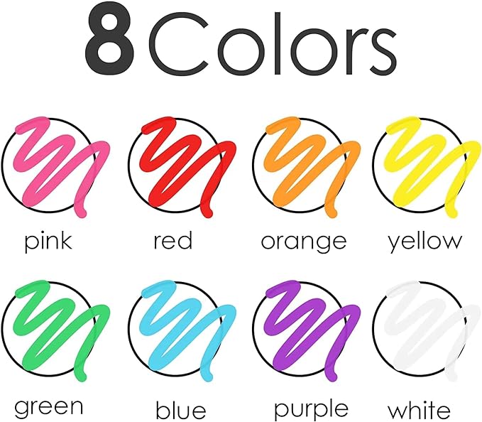 Timart Window Markers, Jumbo Liquid Chalk Markers for Rock Painting, Poster, Blackboard, Stone, Ceramic, Glass, Wood, Canvas, Wide Tip 10mm, 8 Colors
