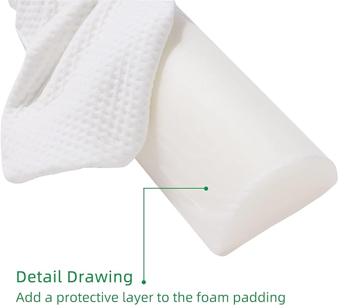 Toddler Bed Bumper, Foam Bed Rail for Toddlers, Bed Rail Bumper for Twin, Full, Queen and King Beds with Washable Cover 2-Pack