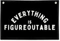 Everything is Figureoutable Inspirational Wall Decor, Motivational Classroom Wall Decor, Classroom Linen Canvas Banner Hanging Flag, 20x30 Inch - Black