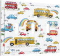 Kids Bus Taxi Truck 3 Gang Light Switch Covers Triple Toggle Wall Plate Decorative Switchplate Electrical Faceplate for Nursery Kidsroom Bedroom Decor