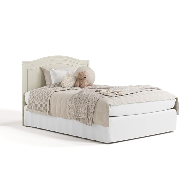 Graco Paris 4-in-1 Convertible Crib - GREENGUARD Gold Certified, Converts to Toddler Bed, Daybed and Full Bed, Fits Standard Crib Mattress, Adjustable Mattress Base, Frosted Oat