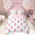 7 Pieces Bow Tie Princess Comforter Set King,Western Cowgirl Disco Crystal Ball Dreamy Bedding Set,Star Bowknot Patchwork Romantic Pink（Comforter+Fitted+Flat Sheet+2 Pillowcases+2 Throw Pillow Covers）
