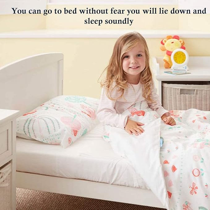 PLAIN PRINTED LINEN 3-Piece Toddler Sheet Set, 100% Cotton Fitted Sheet, Flat Sheet and Envelope Pillowcase, Mini Crib Sheets (Light Grey Solid)