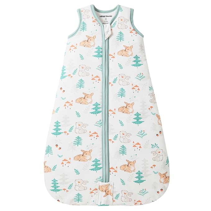 Baby Sleeping Bag 2.5 TOG Cotton Winter Sleep Sack for Newborn babies, Unisex Baby Wearable Blanket with Animal Patterns, Panda, M