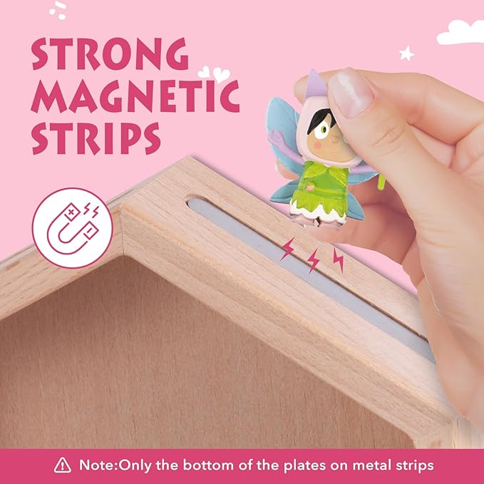 Tonie Shelf for Toniebox, 3 Small House Shape Tonie Shelf for All Your Tonie Accessories, Toniebox Charactors and Tonie Figures, Display Collection, Display Dolls