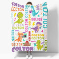 Dinosaur Lover Personalized Blanket with Custom Baby Dinosaur Custom Name Flannel Blanket Soft Throw Meaningful Gift for Toddlers Girls Boys Kids Pets 40 * 30" XS for Toddler