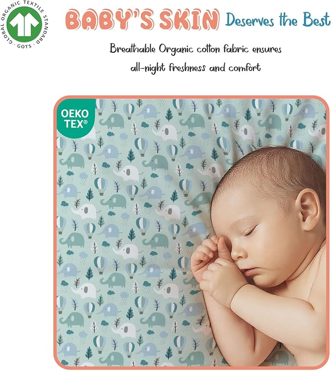Threadmill Organic Baby Crib Sheets for Boys & Girls | 100% Organic Cotton Fitted Crib Sheet for Standard Crib Mattress | 2 Pack Unisex Cozy Toddler Sheets, Machine Washable | Whomie