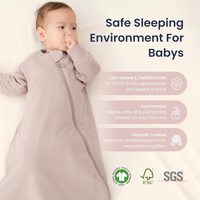 Unisex Sleeping Bag for Babies and Toddlers 3.5 Tog Sleep Sack, Baby Sleep Sack, One piece with sleeves, Gifts for Baby