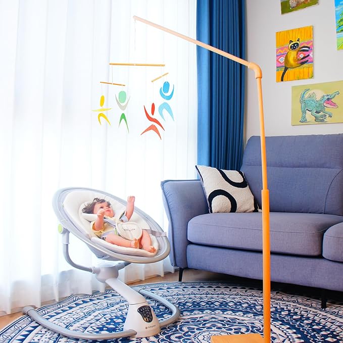 Montessori Mobile Set, Munari and Octahedron in Multiple Sizes and Star Dancers, Black and Colorful