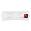 Creative Knitwear Miami Ohio RedHawks Infant Girls White Solid Hair Knot Headband Embroidered Logo - Size Newborn - 4T