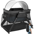 Lilian&Gema 2-in-1 Travel Crib, Portable & Foldable Crib with Backpack, Lightweight Baby Travel Playpen with Thick Mattress for Babies & Toddlers, Baby Travel Essential