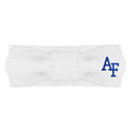 Creative Knitwear Air Force Falcons Infant Girls White Solid Hair Knot Headband Embroidered Logo - Size Newborn - 4T