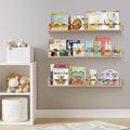 Nursery Book Shelves 32 inches Set of 3,Wall Bookshelves for Kids,Nursery Shelves for Bookshelf Wall,Book Shelf Organizer for Kids(Five-Color Beads)