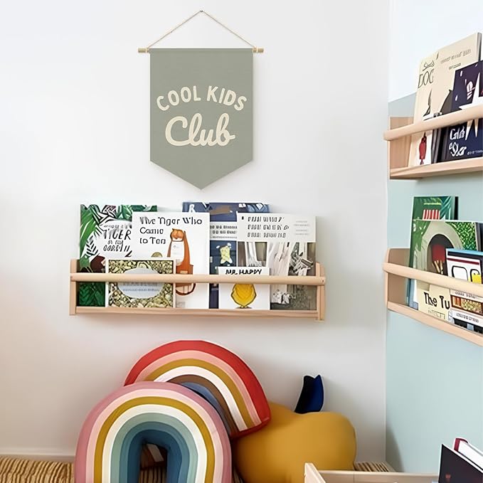 Playroom Wall Hanging Banner, Cool Kids Club Pennant Flag, Boy Nursery Decor, Classroom Decor Baby Nursery Room Banner