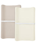 Changing Pad Cover for Baby Boy Girl 2 Pack, Muslin Changing Table Pad Covers with Boho Style, Neutral Nursery Bedding Essentials Soft and Breathable (Beige & Cream)