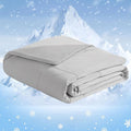 NTBAY Cooling Blanket Twin, 68x90 Inches - Lightweight Summer Bed Blanket for Hot Sleepers, Japanese Double-Sided Q-Max 0.45 Cooling Fabric, Light Grey