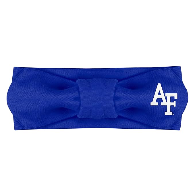 Creative Knitwear Air Force Falcons Infant Girls Royal Blue Solid Hair Knot Hair Tie Bow Embroidered Logo - Size Newborn - 4T
