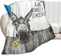 Tijuboni Funny Donkey Throw Blanket Donkey Gifts for Girls Boys Women Men Kids Adults Soft Flannel Fleece Blanket for Couch Sofa Bed Home Decor 50"x60"