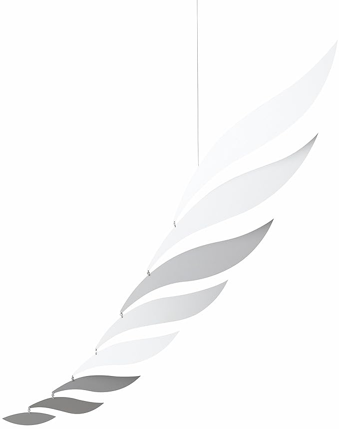 Large Silver Rhythm Hanging Mobile - 56 Inches - Aluminum - Handmade in Denmark by Flensted