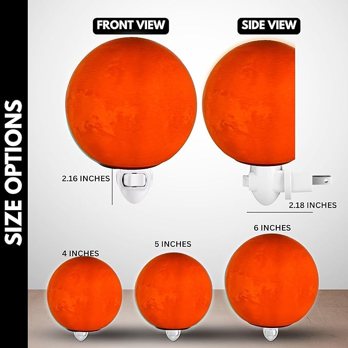 Mars Night Lights | 6" Mars Night Lamp LED Light | 3D Solar System NightLight, Planet Home Décor, Space Nursery, Kids Room, Space Gift, Birthday Gifts, Bedroom Decorations