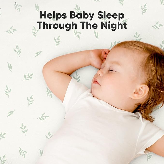 2-Pack Pack and Play Sheets, Waterproof Mini Crib Sheets Fitted - Organic Cotton Pack N Play Sheets for Graco Pack and Play Mattress, Playard Baby Crib Sheets, Neutral for Boy, Girl, Toddler (Herb)