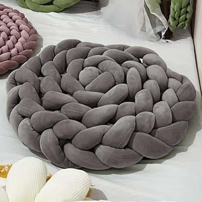 Velvet Chunky Bulky Giant Arm Knitting Yarn, Super Soft Jumbo Tube Weight, Fluffy DIY Crochet Hand Making Washable Yarn for Blanket, Pet Bed, Rugs, Pillow (1.1lb Dark Gary)