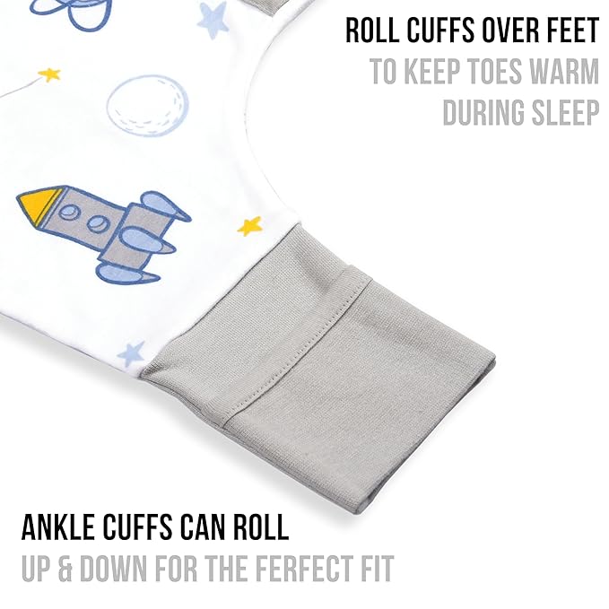Mama Cheetah Toddler Sleep Sack with Feet, 1.0 TOG Organic Cotton Baby Wearable Blankets with Legs, Baby Sleeping Bag for Walkers, Early Walker 6-18 Month