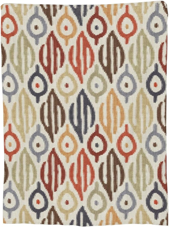 Boho Blanket for Women Kids Adults Flannel Decor Soft Ethnic Pattern Throw Blankets for Couch Travel Nap 60x50 Inches